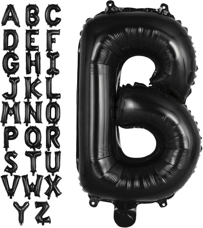 Black Letter A Balloons, 40 Inch Large Foil Letter Balloons, Custom Phrase Balloon for Birthday Party Wedding Anniversary Decoration (Black A)