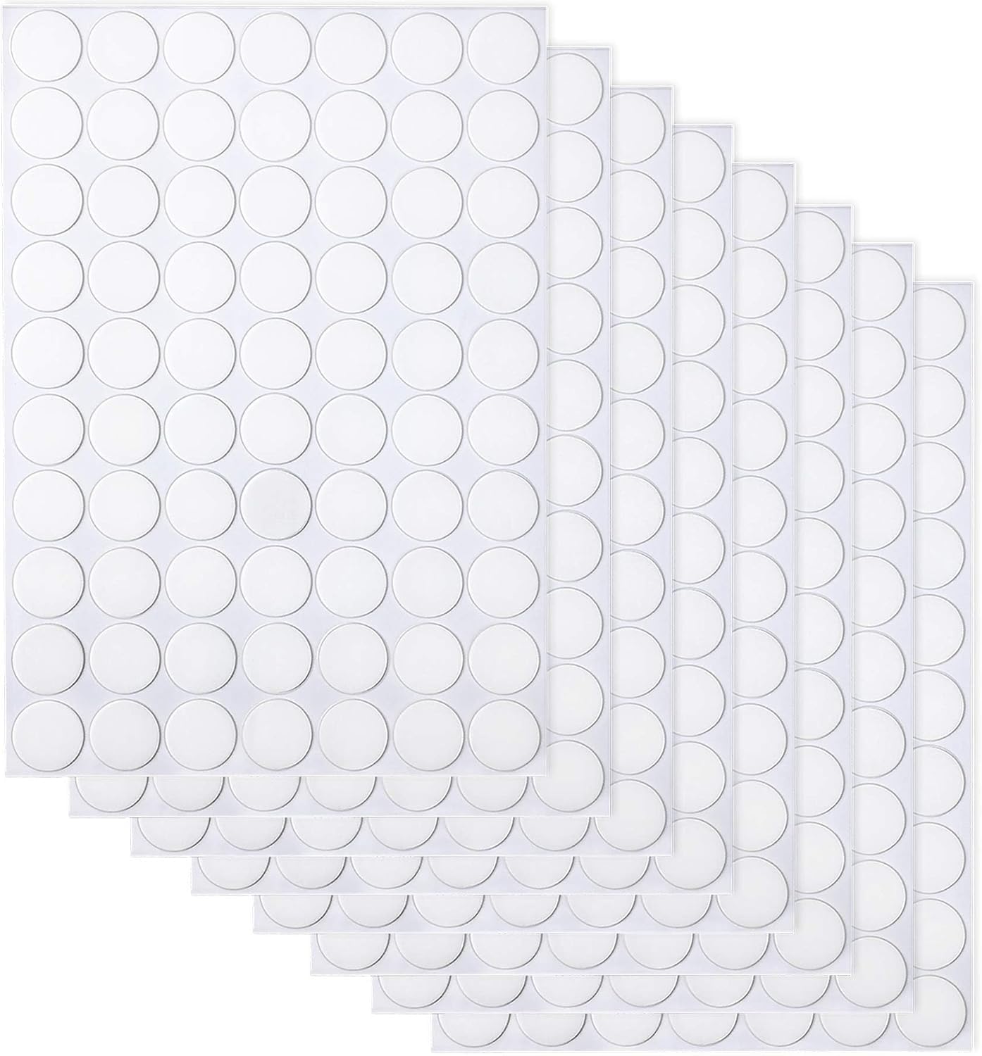 JANYUN 140 Pieces Adhesive Dots,Removable Round Putty Clear Tack No Trace Small Tape Stickers for Wall Hanging Festival Poster Office Party Decoration Picture Crafts