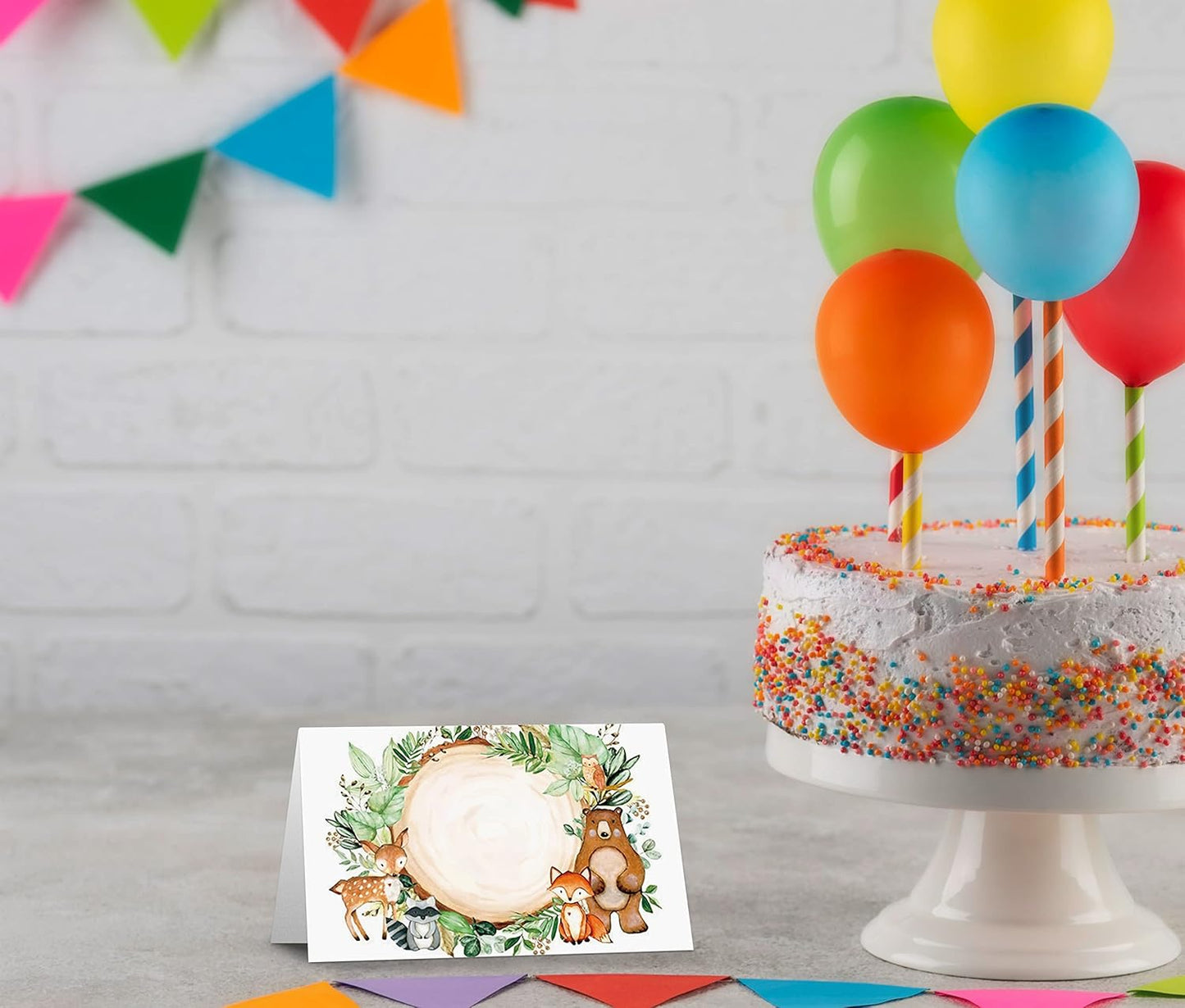 Table Place Card, Jungle Safari Animals Themed Tent Style Cards, Pack of 25 Half-Fold Reception Place Card, Gold Wild Animal Food Labels, Perfect for Baby Shower, Birthday Party C08