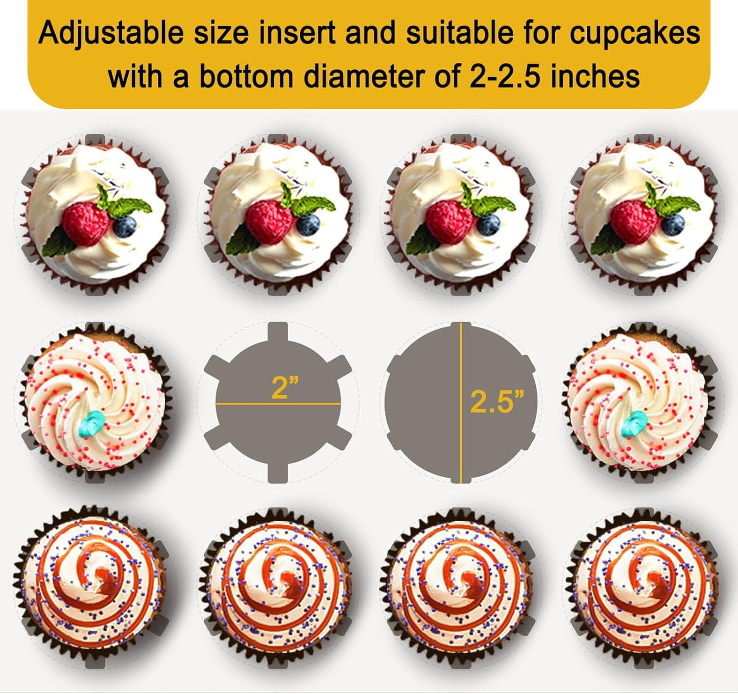 12-Count White Cupcake Boxes with Window and Insert, 13x10x3.5 Inch, Set of 10, Suitable for Cupcakes, Muffins, and Cookies