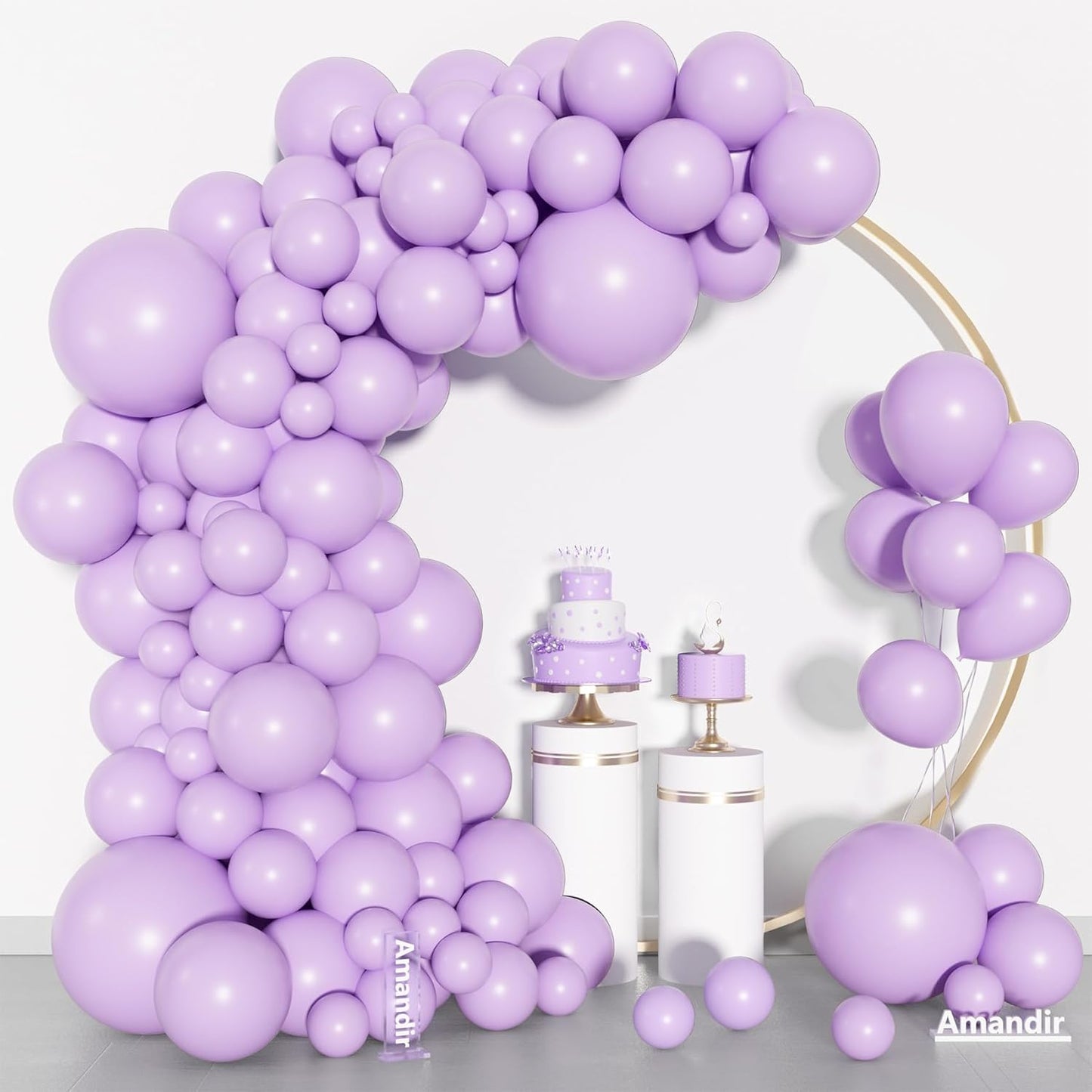 Amandir 153pcs White Sand Balloons Arch Garland Kit Different Sizes 18 12 10 5 Inch Cream Beige Sand White Latex Balloon for Birthday Boho Neutral Baby Shower Wedding Anniversary Party Decorations