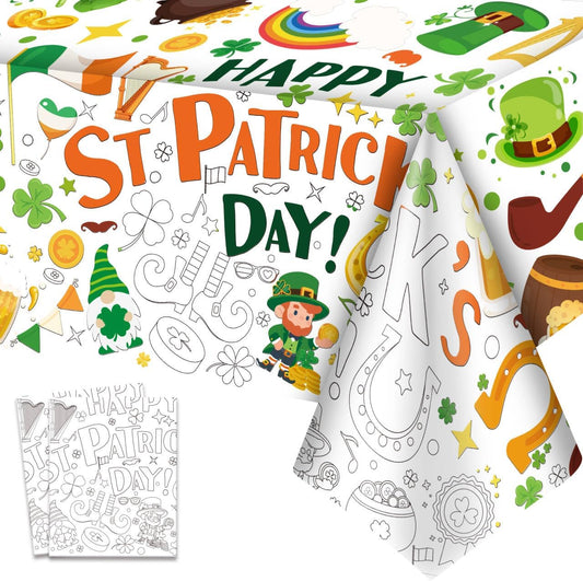 Giant Easter Coloring Tablecloth, 108'' x 54'' Coloring Poster Spring Coloring Tablecloth for Easter Party Decorations Supplies