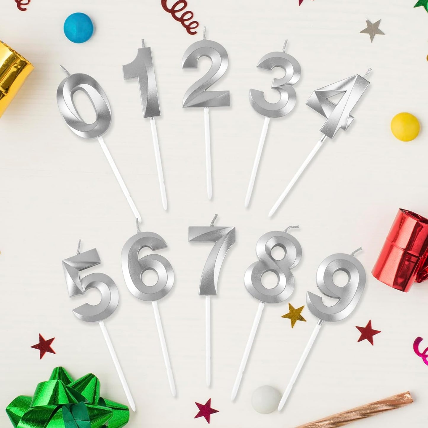 BEAN LIEVE Blue Birthday Candles - Number Cake Candles, Happy Birthday Numeric Candles Number 0 1 2 3 4 5 6 7 8 9 Used for Cake Decoration on Birthday Parties and Wedding Anniversary Celebration