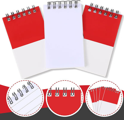 Eaasty 24 Packs Mini Cartoon Animation Party Favors Notebooks Red Cartoon Game Party Notepads Set Anime Themed Spiral Pocket Notepads for Boys Girls Classroom Birthday Office Party Favors
