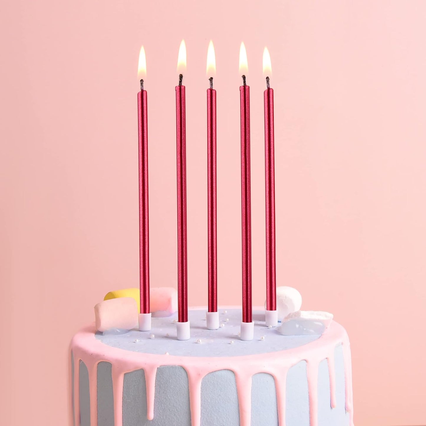 PHD CAKE Champagne Gold Long Thin Metallic Birthday Candles, Cake Candles, Birthday Parties, Wedding Decorations, Party Candles
