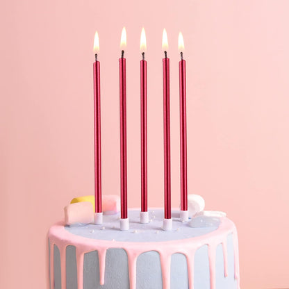PHD CAKE Champagne Gold Long Thin Metallic Birthday Candles, Cake Candles, Birthday Parties, Wedding Decorations, Party Candles
