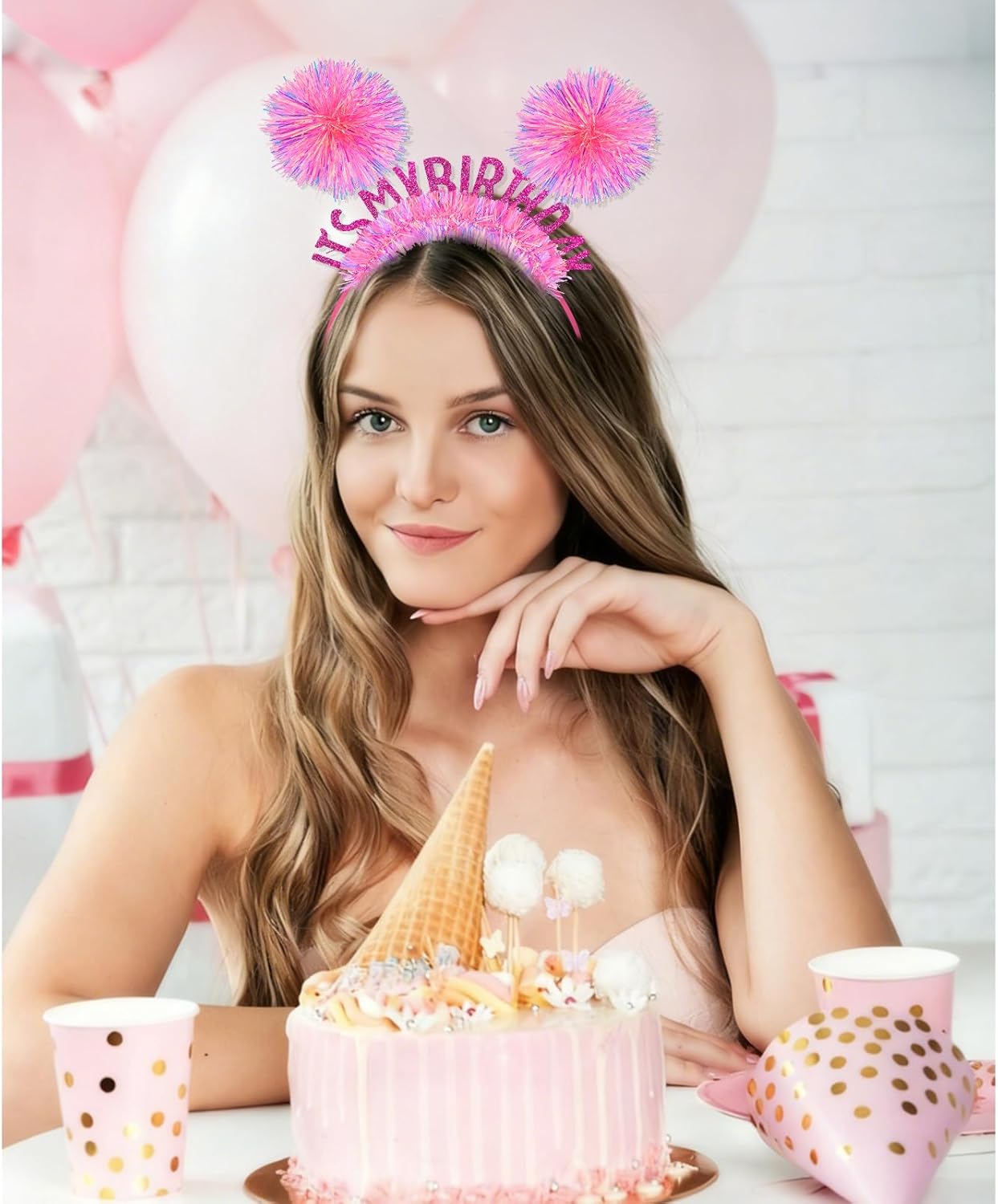 CAVETEE Happy Birthday Crown and Tiara for Women & Girls Party Decorations Gifts