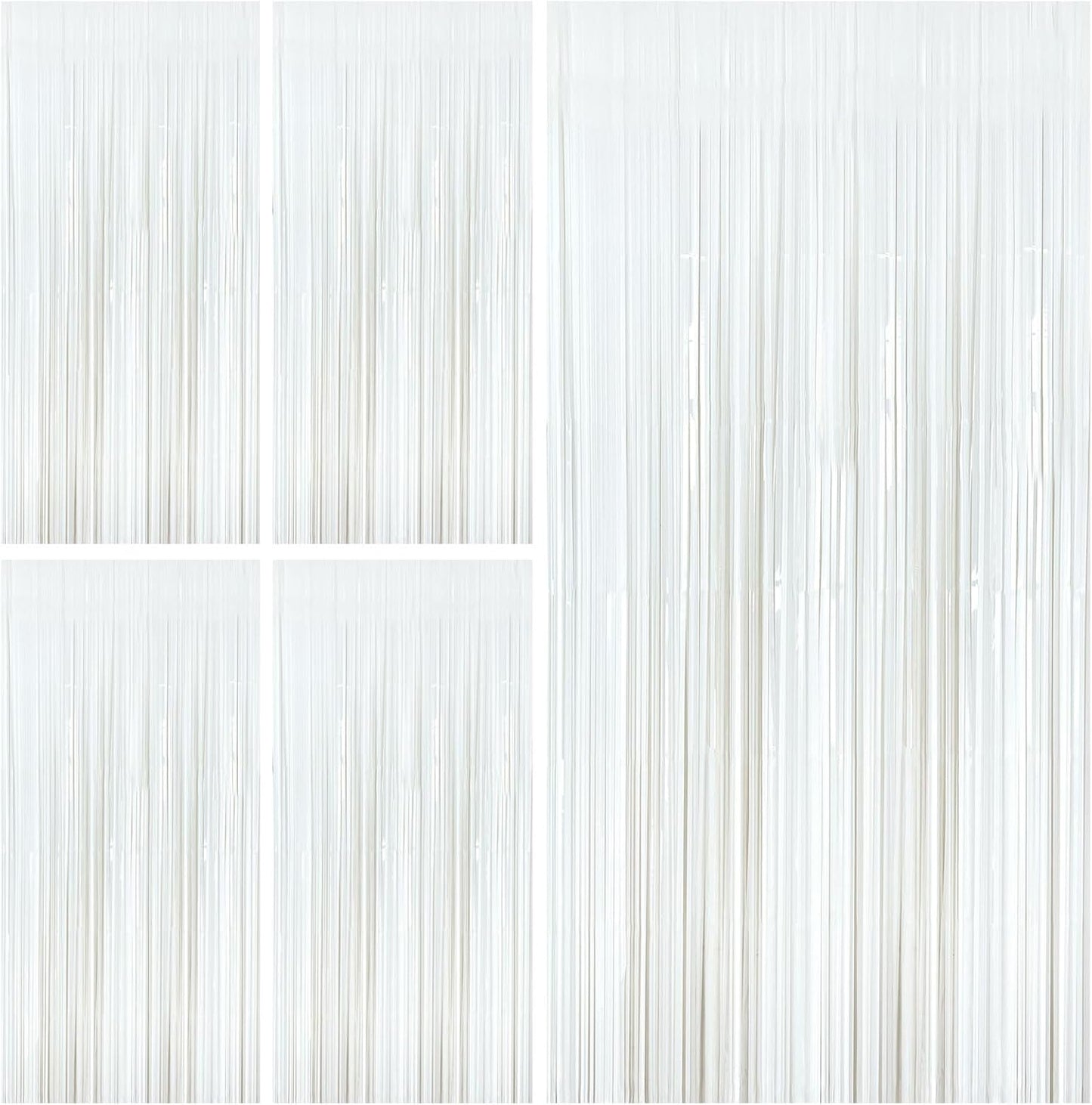 Tinsel Foil Fringe Curtains Wavy Backdrop for Parties Sparkle Metallic Wavy Foil Fringe Backdrop Curtain for Party Decorations Photo Booth Props for Birthday Graduation Wedding