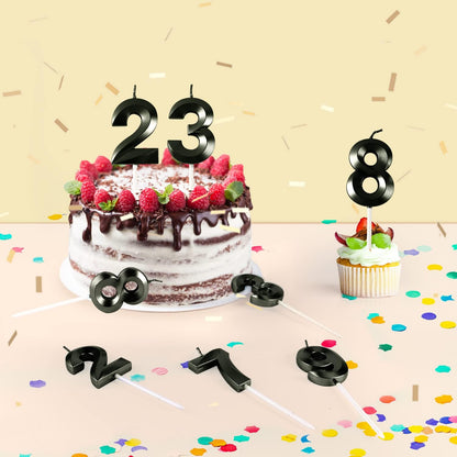 BEAN LIEVE Blue Birthday Candles - Number Cake Candles, Happy Birthday Numeric Candles Number 0 1 2 3 4 5 6 7 8 9 Used for Cake Decoration on Birthday Parties and Wedding Anniversary Celebration