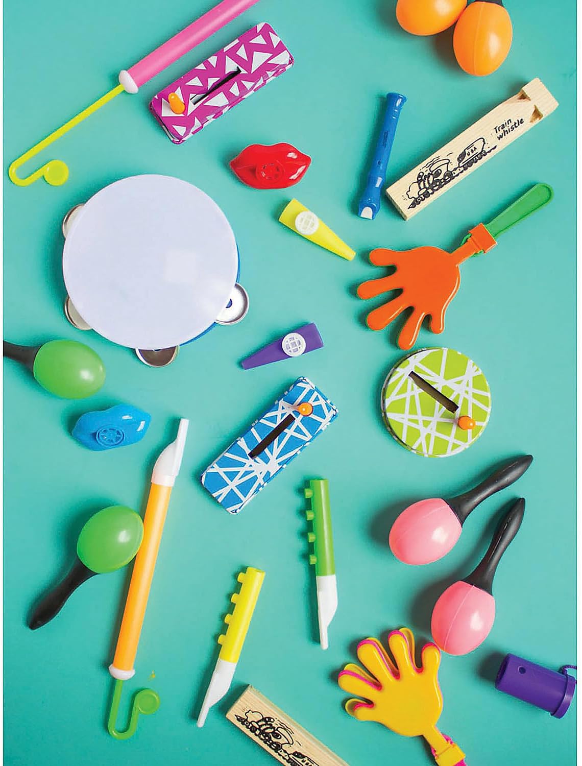 Fun Express Maracas Noise Makers Party Blowers Hand Clappers 48 Piece Bulk Set - Kids Noisemaker Toys for Birthday Parties, New Years Eve Celebrations, Fiesta Party Favors & Sporting Events