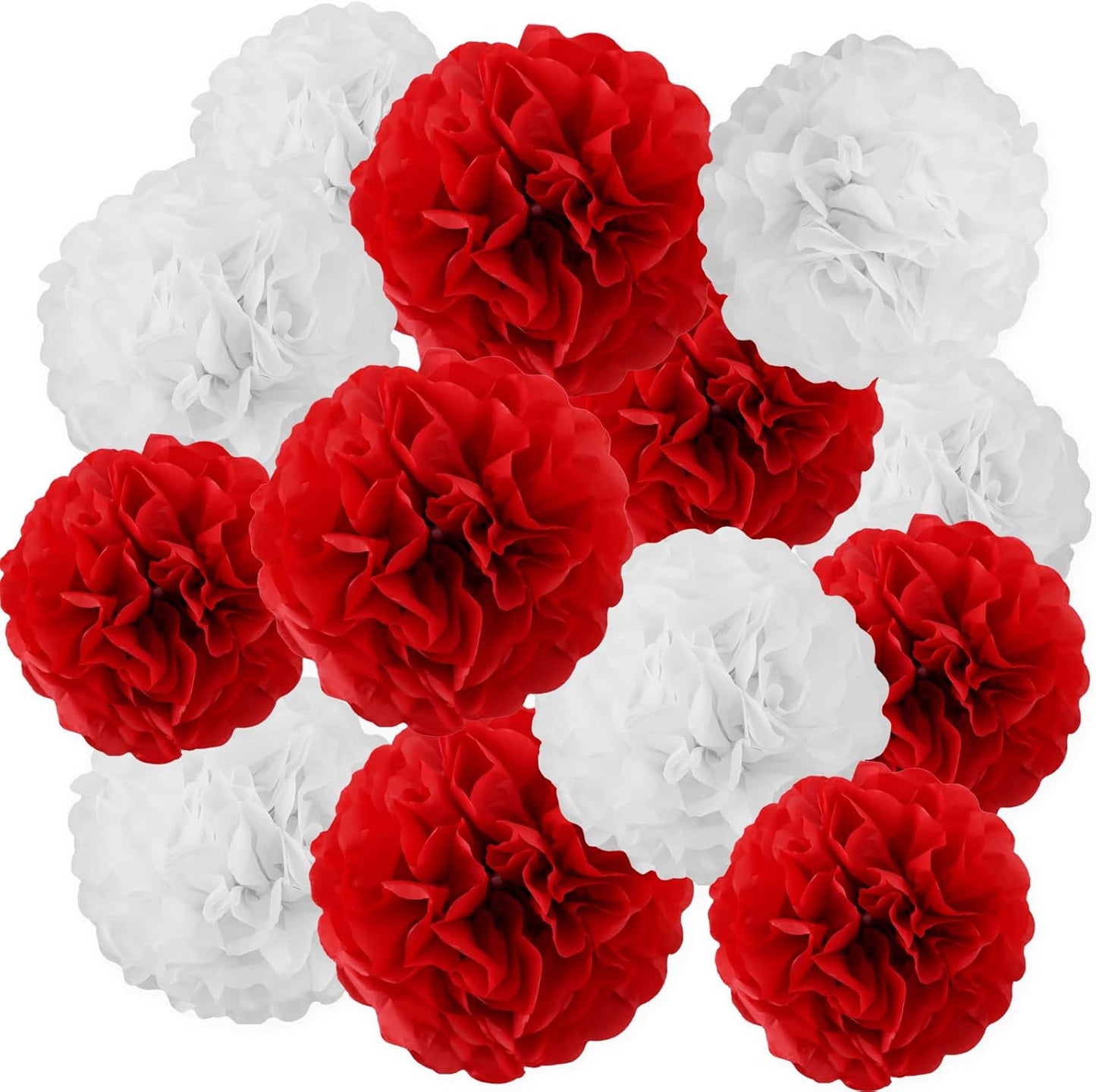 BEISHIDA Hot Pink Tissue Hanging Paper Flowers Ball Decorations Set for Mother's Day Birthday Valentine's Day Anniversary Bridal Baby Shower Wedding Backdrops Home Outdoor Party Supplies(13 Packs)