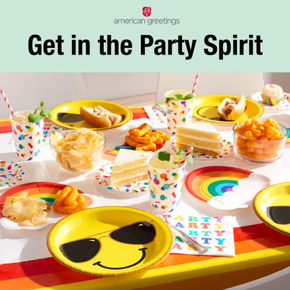 American Greetings Rainbow Party Supplies, Dessert Plates (36-Count)