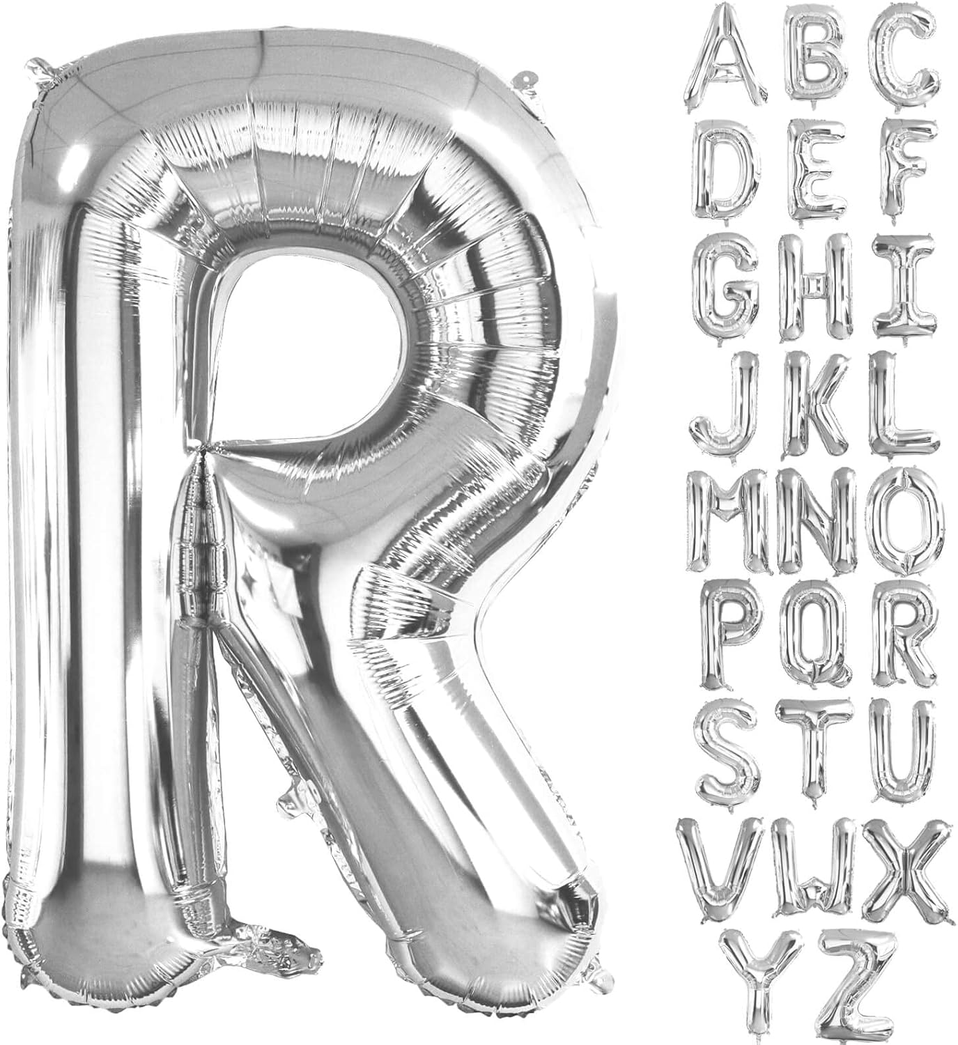 Lovoir 40 Inch Large Silver Letter M Balloons Big Size Jumbo Mylar Foil Helium Balloon for Birthday Party Celebration Decorations Alphabet Silver M