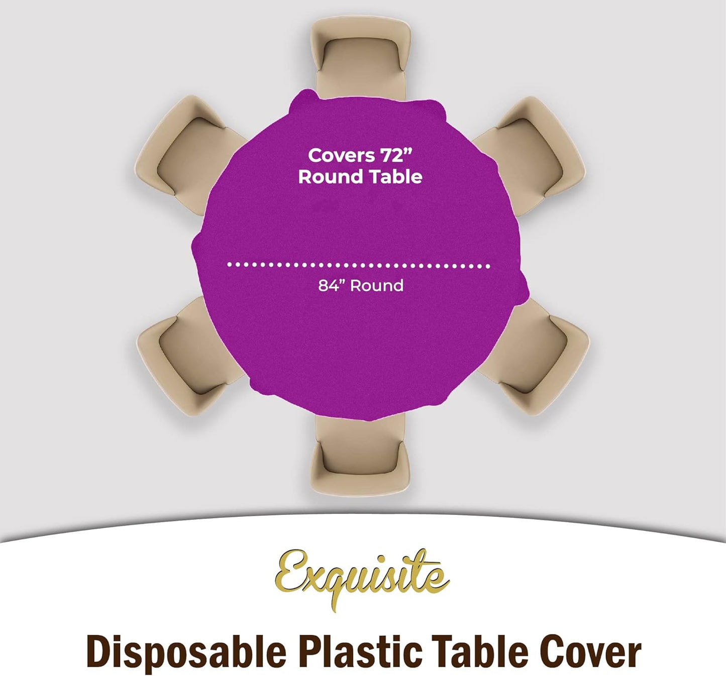 12-Pack Premium Plastic Tablecloth 54in. x 108in. Rectangle Table Cover - Dark Blue - Colors B