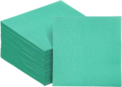 24 colors Cocktail Napkins 5 * 5inch disposable Beverage Napkin paper for Cocktail, Wedding, Dinner，Brithday Party Dessert Wine Paper Napkins（ 120 Count）
