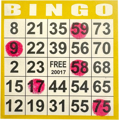 JUNWRROW Bingo Paper Game Cards - 500 Sheets (100 Books of 5 Colors) - 4"x4" Disposable Cards- Ideal for Seniors, Family Game Night, Large Groups,Classroom Activities