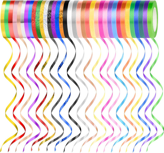 NEBURORA 36 Rolls 36 Colors Curling Ribbon 1/5 Inch 11 Yards Balloon String Ribbon for Gift Wrapping Birthday Graduation Festival Wedding Party Decor Florist Art Craft Decor
