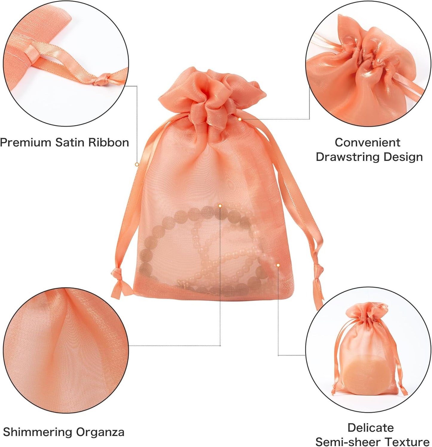 QIANF 20 Pcs Peacock Blue Small Organza Bags 3X4 inch for Wedding Favors with Drawstring, Mini Mesh Gift Bags Jewelry Pouch for Candy Bridal Shower Party Favor Baby Shower Christmas