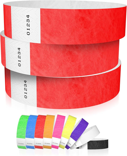 600 WristCo Neon Green Tyvek Wristbands for Events - Tamper-Proof Design & Fluorescent Color Prevent Reuse Premium-Grade Bracelets for Hospital & Medical ID, Party & VIP Identification