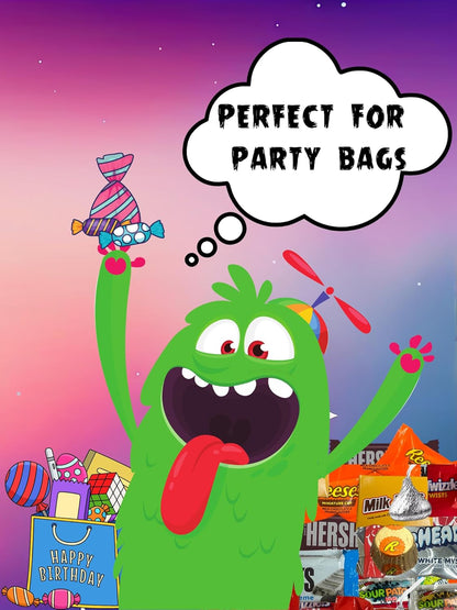 Chocolate and Candy Party Favor Mix - 2 lb Pinata Stuffers Bulk - Goodie Bag Stuffers for Kids Party Favors - Chocolate Candy Variety Pack Bulk - Individually Wrapped Candies - Father's Day - Cold Pack Included