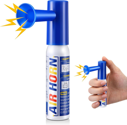 1 Pack Mini Air Horn for Personal Safety, 0.88 Oz Stadium Air Horn Prank, Portable Blow Noise Maker for Sporting Events, Football Games, Dogs, Party, Birthdays,Graduation Mini Noisemakers (Red)