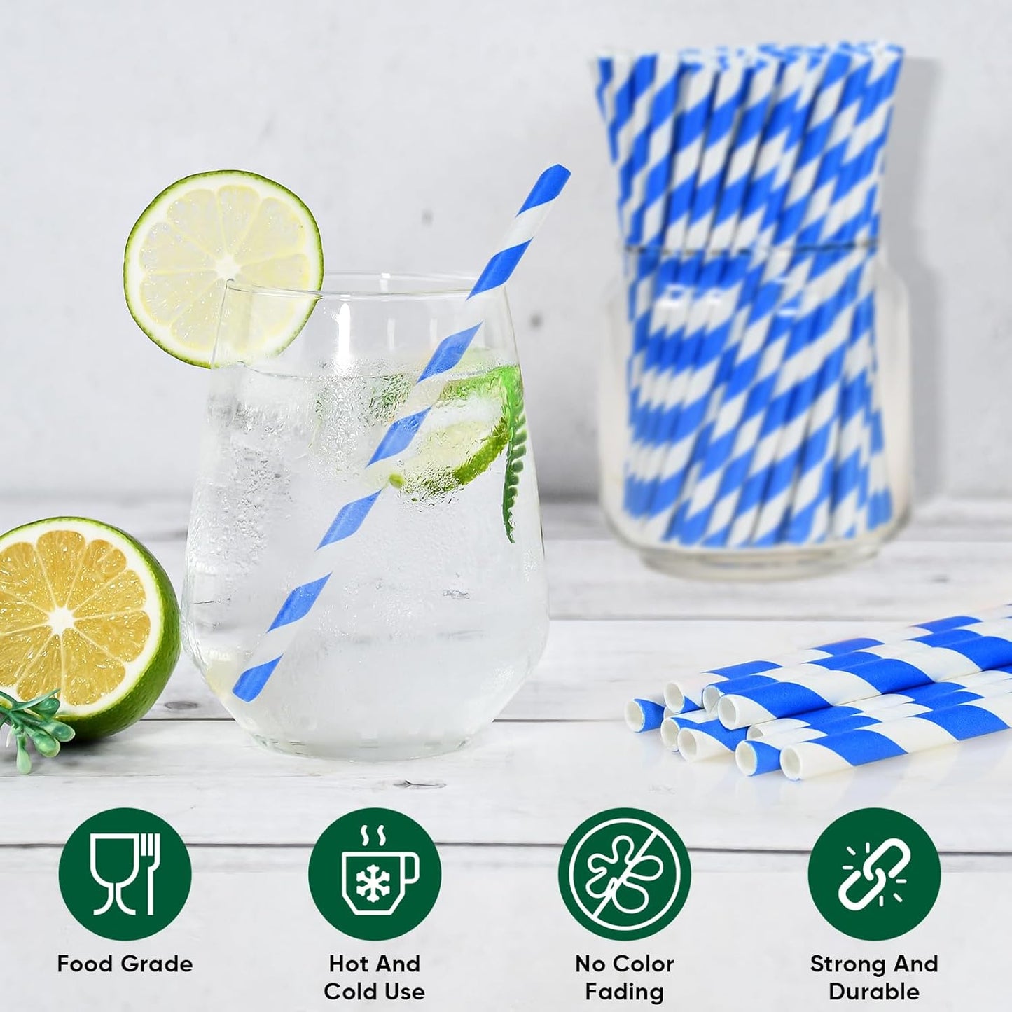 5.75 inch Orange Paper Cocktail Straws, Short Disposable Drinking Straws 500 Counts, Unwrapped - Compostable