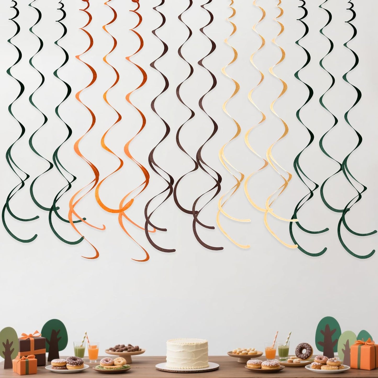 36 Pcs Blue Hanging Swirl Decorations Ombre Royal Blue White Felt Swirl Streamer Spiral Ceiling Garland for Birthday Wedding Baby Shower Graduation Under The Sea Nautical Ahoy Achor Party Supplies
