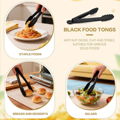 30Pc Plastic Serving Tongs, 11-Inch Heavy Duty Locking Reusable or Disposable Salad Tongs with Secure Push & Pull Lock, Hanging Hole Serving Utensils Set for Buffets, Appetizer, BBQ, Catering, Parties