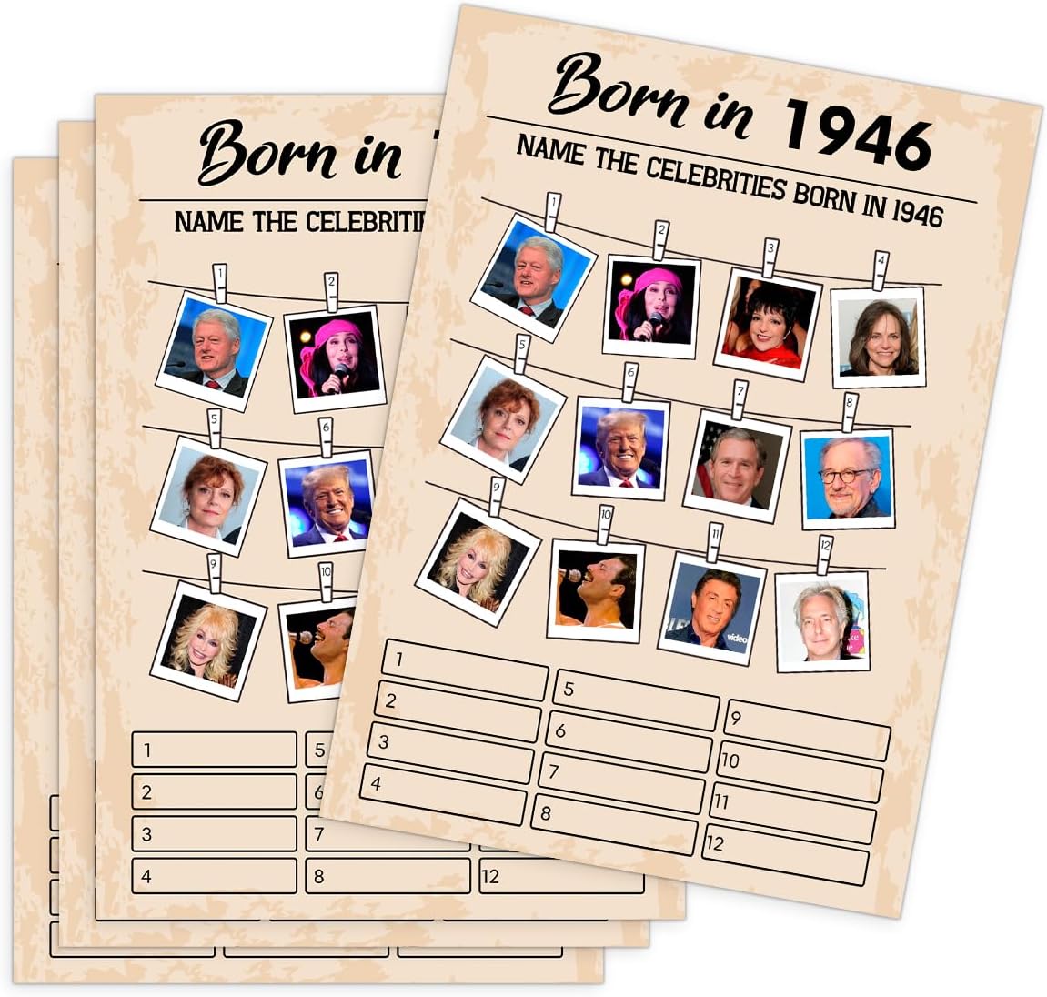QUPT 40th Birthday Party Games, Movies in 1986 Games, Birthday Party Supplies for Adults, Fun 1986s Party Game，Pack of 30 Cards