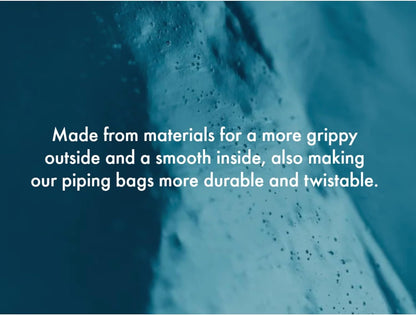 KEE-SEAL ULTRA Disposable Pastry Bags, Piping Bag with Non-Slip Outer Surface, Smooth-Flow Interior, Easy Tear Perforation, Convenient Dispenser Box, 18-Inch, Clear