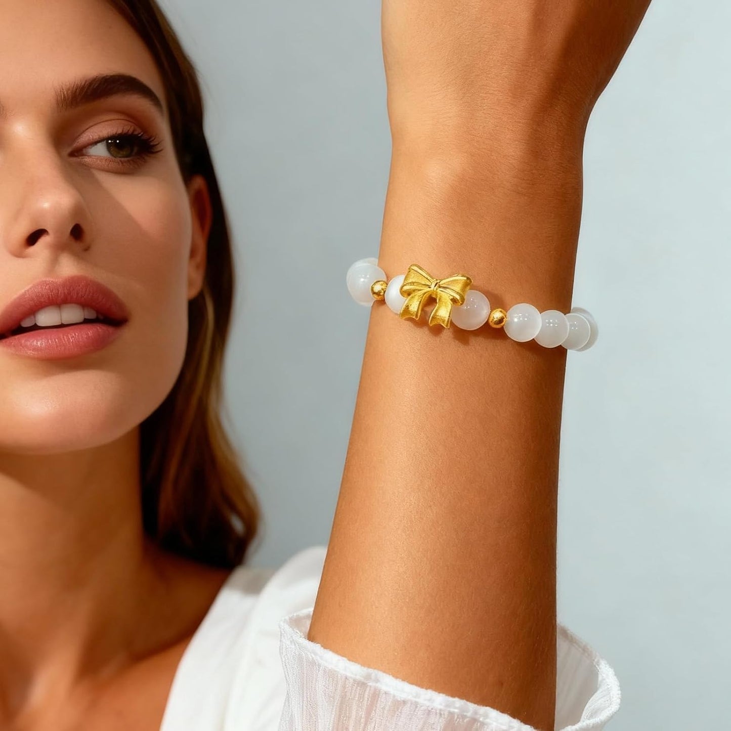 Long tiantian Moonstone Bracelet Glow in the Dark Bracelets Moonstone Jewelry for Women Crystal Bracelet Glow in the Dark Jewelry for Women Trendy Gifts for Christmas
