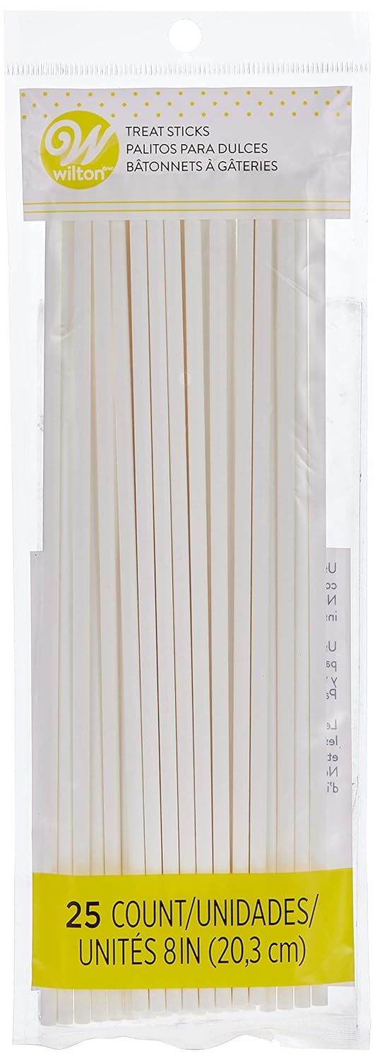 Wilton White Treat Sticks - Paper Sticks for Cake Pops, Lollipops & More - Baking Essentials - Candy Crafting Tools - 4-Inch - 150 Count