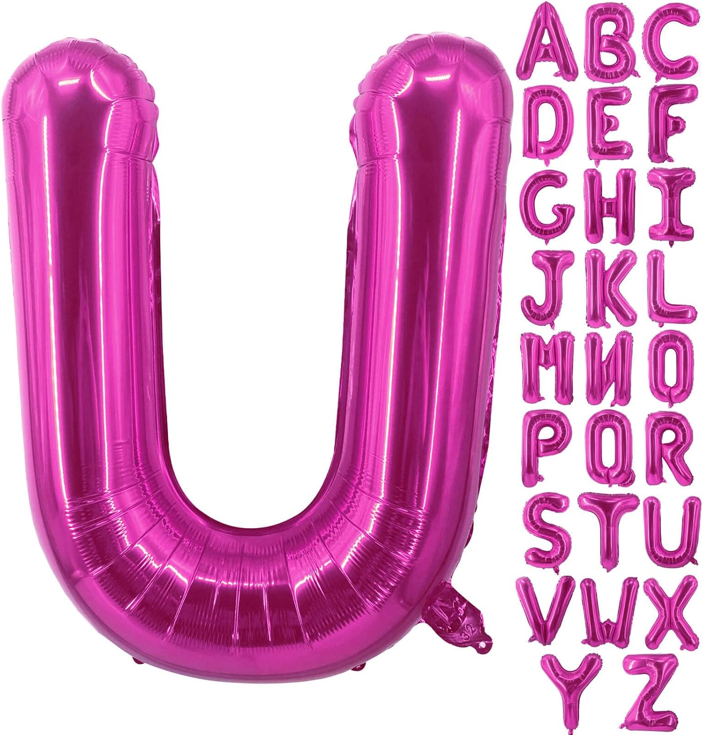 Lovoir 40 Inch Large Hot Pink Letter A Balloons Big Size Jumbo Mylar Foil Helium Balloon for Birthday Party Celebration Decorations Alphabet Hot Pink A