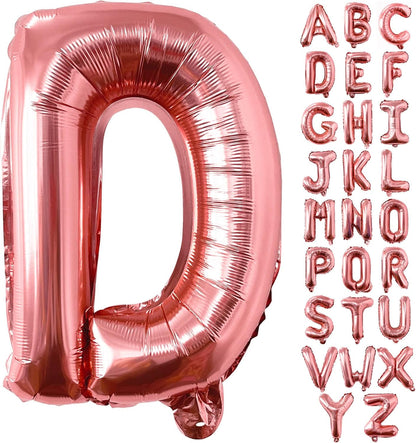 Lovoir 40 Inch Large Rose Gold Letter A Balloons Big Size Jumbo Mylar Foil Helium Balloon for Birthday Party Celebration Decorations Alphabet Rose Gold A