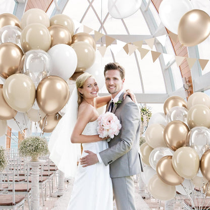 Light Pink and White Balloons, 60pcs 12inch Pearl Light Baby Pink Confetti White Balloons for Wedding Bridal Shower Baby Shower Pink Birthday Decorations