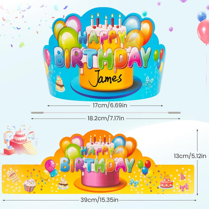 Birthday Crowns for Kids - 36 PCS Colorful Paper Crowns,Birthday Party Hats for Classroom,Party Supplies for Teachers & Students