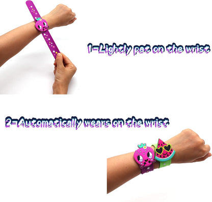 Cat Slap Bracelets for party- Silicone Wristbands Adjustable Party Favors, Classroom Prizes, Carnival Games - Birthday Gifts for Adults(6Pack)-LOCHSOEL