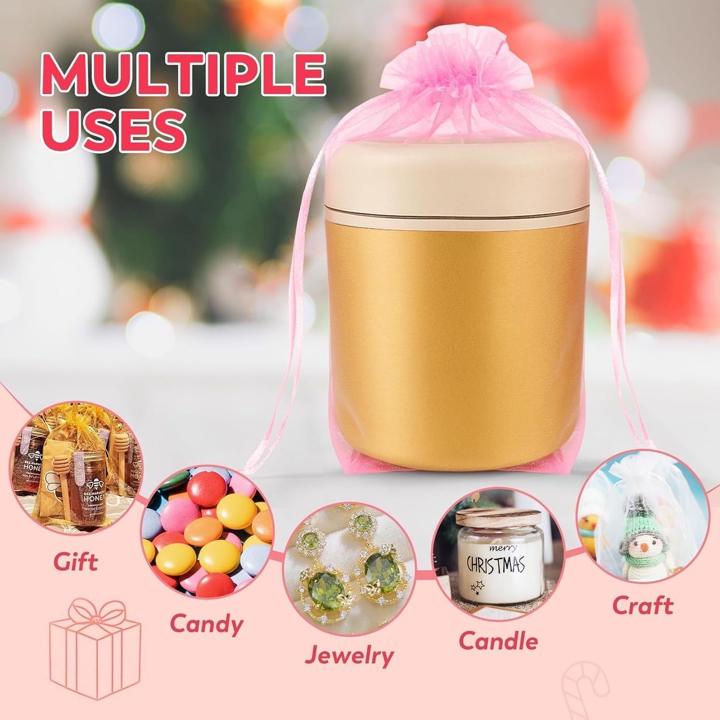 Crweety 50 Pcs Organza Bags 6x9 Inch White, Large Mesh Gift Bags Drawstring, Jewelry Pouches Treat Sachet Goodie Mesh Bag Drawstring for Wedding Party Favors Baby Shower & Mothers Day Gifts