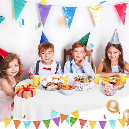 tujol Royal Blue 6 Pack Plastic Table Cloth 54" x 108", Disposable Tablecloths Rectangle Table Cover, Plastic Tablecloths for Parties