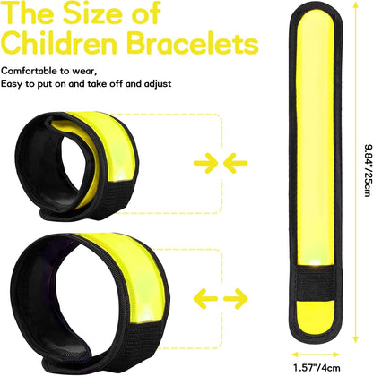 esonstyle 6 PCS LED Glow Bracelets, Night Safety Light Up Bracelets for Kids - Glow in The Dark Party Favors for Halloween, Christmas, Concerts, Festivals, Sports, Camping, Green