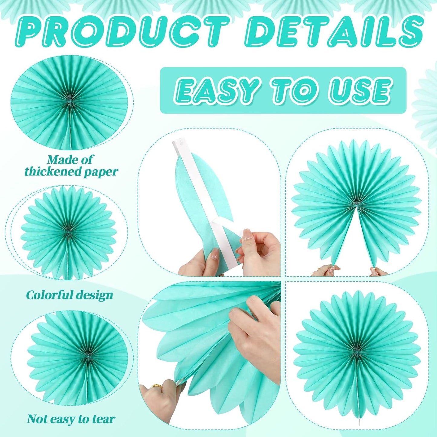BestoFun 12PCS Paper Fans Hot Pink Party Decorations Tissue Paper Flowers Decorations Paper Fans Party Decorations for Girl Groovy Birthday Baby Shower Wedding Bachelorette Room Wall Hanging Décor