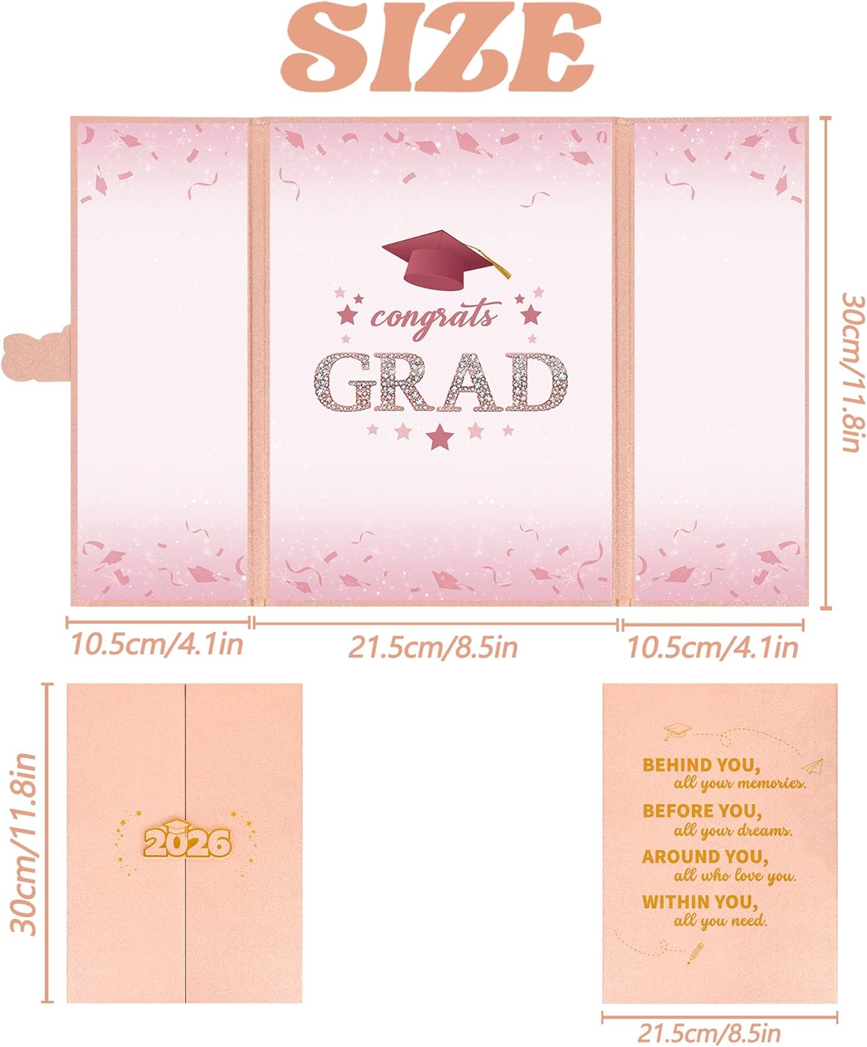 Vlipoeasn 2026 Graduation Guest Book Alternative, Black Gold Class of 2026 Graduation Party Decorations, Graduation Signature Book for 2026 College High School, Unique Graduation Gifts for Friends