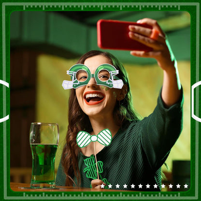 32 Pcs Spa Party Favors Paper Glasses Makeup Paper Eyeglasses Frames Spa Photo Booth Props Selfie Props for Makeup Birthday Party Decorations