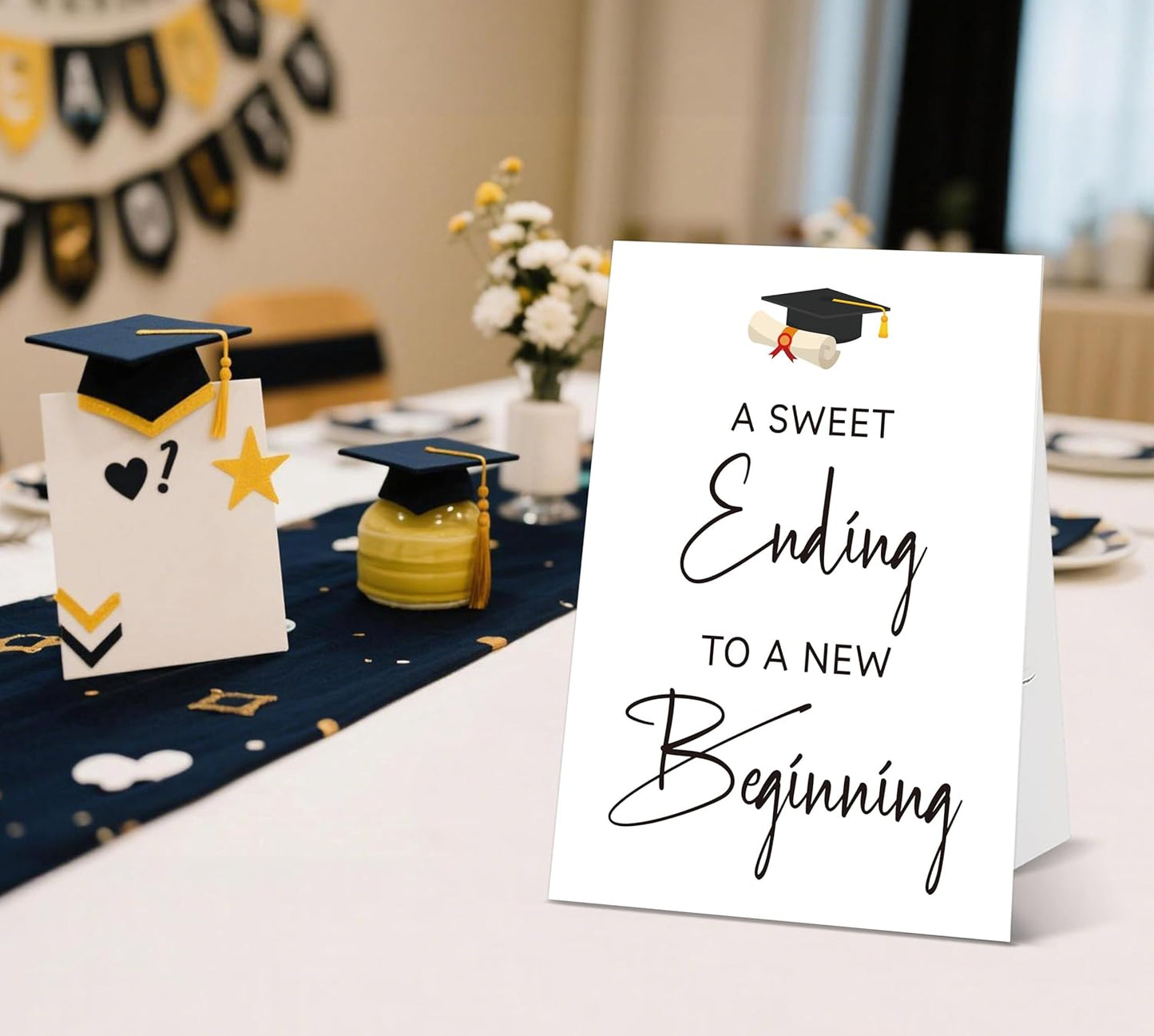 Graduation Tabletop Sign, Guestbook Sign, Include One 8×11 Signs with Holder, Graduation Party Signs for Class of 2026, High School College Grad Decoration - QF02