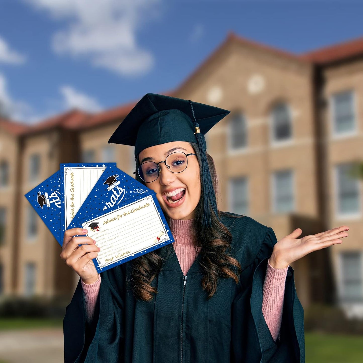 Graduation Advice Cards - 50-Pack Graduate Party Supplies 2026 Advice for the Graduate Decorations Party Favors Table Games Personalized Graduations Cards