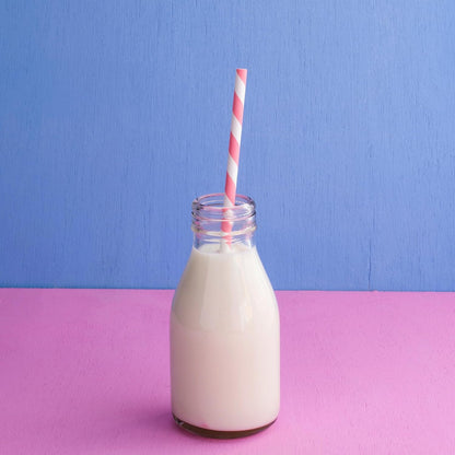 PakTalk 100 Pack Red Straws, Disposable Red and White Biodegradable Paper Striped Straws for Cocktail, Milkshake, Coffee, Lemonade (0.24" x 7.75")