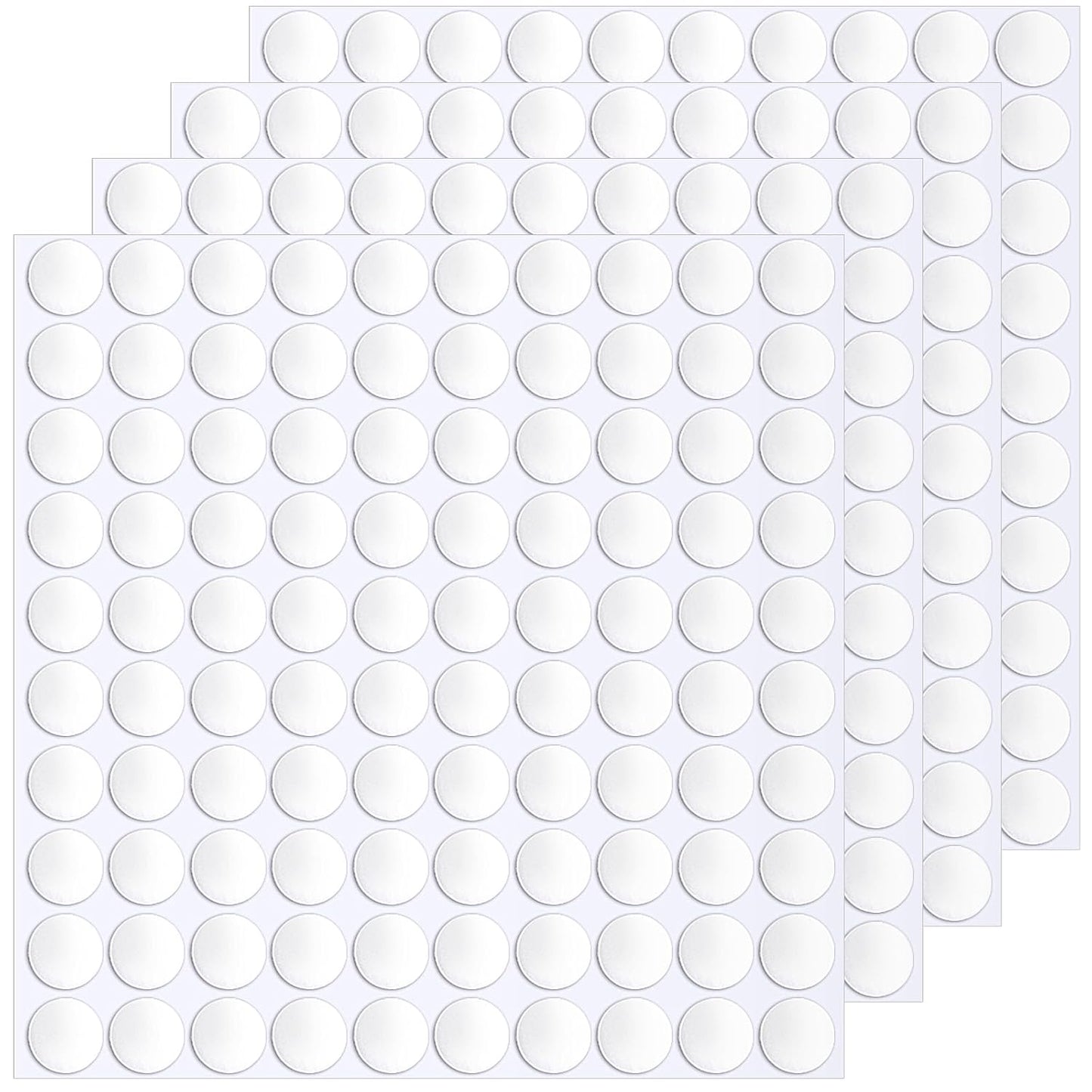 JANYUN 140 Pieces Adhesive Dots,Removable Round Putty Clear Tack No Trace Small Tape Stickers for Wall Hanging Festival Poster Office Party Decoration Picture Crafts
