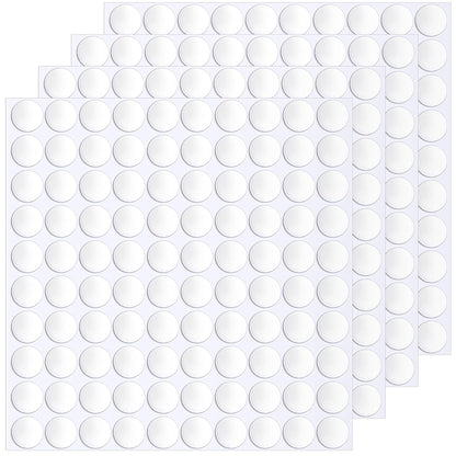 JANYUN 140 Pieces Adhesive Dots,Removable Round Putty Clear Tack No Trace Small Tape Stickers for Wall Hanging Festival Poster Office Party Decoration Picture Crafts