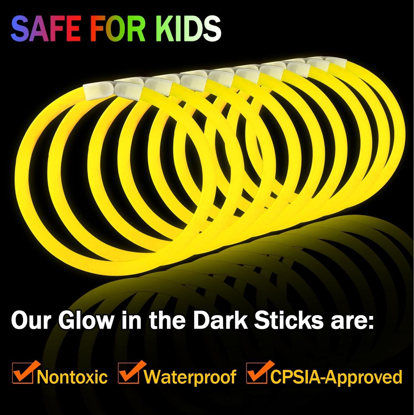 200 Pcs Red Glow Sticks Bracelet Necklaces Bulk Glow in The Dark Party Supplies 8” Light Up Stick with Connectors for Christmas Valentine's Day Easter 4th of July Party Favors Birthday Carnival