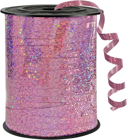 Rainbow Curling Ribbon, 500 Yard Metallic Shiny Curling Ribbon, 1/5" for Presents, Balloons, Parties & Festivals